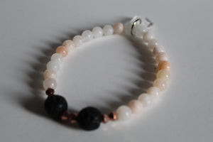 Elemental Harmony Quartz and Lava Bracelet