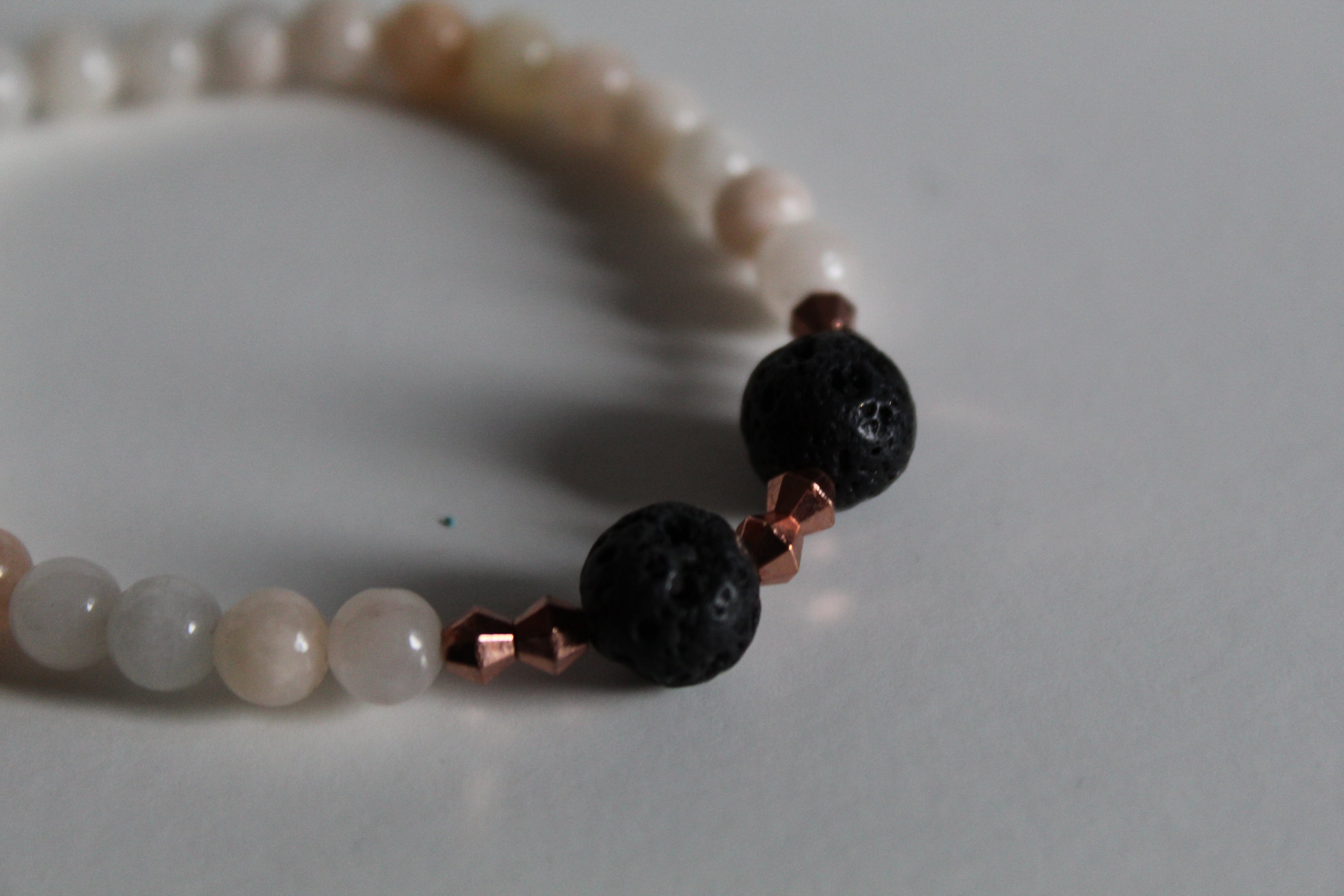 Elemental Harmony Quartz and Lava Bracelet