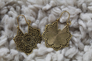 Gold Mandala Earrings